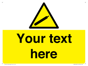 Custom Warning Non-flammable compressed gas